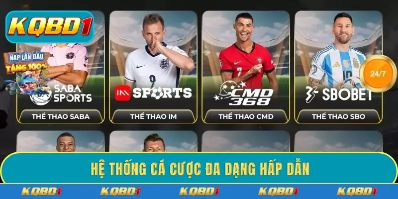 Hệ thống cá cược đa dạng hấp dẫn